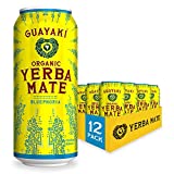 Guayaki Yerba Mate, Organic Clean Energy Drink, Bluephoria, 15.5 Ounce Cans, (Pack of 12), 150mg Caffeine