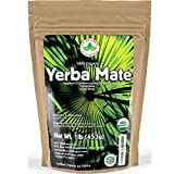 Yerba Mate Tea 1LB (16Oz) HI-CAFFEINE 100% CERTIFIED Organic SUPER-GREEN Yerba Mate | NO Dust | FRESH - NEVER Aged (Ilex Paraguariensis) | Brazilian Rain Forest Grown from U.S. Wellness Naturals