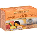 Bigelow Tea Ginger Peach Turmeric Herbal Tea Bags, 18 Count Box (Pack of 6) Caffeine-Free Herbal Tea, 108 Tea Bags Total