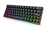 GIM KB-64 60% Mechanical Gaming Keyboard, 64 Keys RGB Backlit Hot Swappable Wired Keyboard with Full Keys Programmable (Gateron Optical Brown Switch)