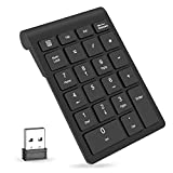 Wireless Number Pads, Numeric Keypad Numpad 22 Keys Portable 2.4 GHz Financial Accounting Number Keyboard Extensions 10 Key for Laptop, PC, Desktop, Surface Pro, Notebook