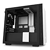 NZXT H210 - CA-H210B-W1 - Mini-ITX PC Gaming Case - Front I/O USB Type-C Port - Tempered Glass Side Panel - Cable Management System - Water-Cooling Ready - Radiator Bracket - White/Black