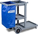 CARLISLE FOODSERVICE PRODUCTS JC1945S23 Polyethylene Short Platform Janitorial Cart, 300 lbs Capacity, 45' Length x 19' Width 39' Height, Gray