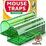 Humane Catch and Release Indoor / Outdoor Mouse Traps Pack of 2 - Easy Set Durable Traps, Safe for Children, Pets and Humans - Instantly Remove Unwanted Vermin from Your Home
