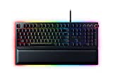 Razer Huntsman Elite Gaming Keyboard: Fastest Keyboard Switches Ever - Clicky Optical Switches - Chroma RGB Lighting - Magnetic Plush Wrist Rest - Dedicated Media Keys & Dial - Classic Black