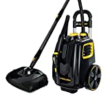 McCulloch MC1385 Deluxe Canister Steam Cleaner with 23 Accessories, Chemical-Free Pressurized Cleaning for Most Floors, Counters, Appliances, Windows, Autos, and More, 1-(Pack), Black