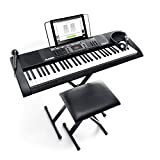 Alesis Melody 61 Key Keyboard Piano with 300 Sounds, Speakers, Digital Piano Stand, Bench, Headphones, Microphone, Music Lessons and Demo Songs