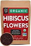 Organic Hibiscus Flowers | Loose Tea (200+ Cups) | Cut & Sifted | 16oz/453g Resealable Kraft Bag |100% Raw From Egypt | by FGO