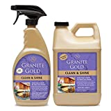 Granite Gold Clean and Shine Spray Value Pack For Granite, Marble, Travertine, Quartz, Natural Stone Countertops & Floors, 24 & 64 Ounce (Set of 2)