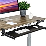 Seville Classics Airlift Ergonomic Desk Keyboard And Mouse Tray Under Computer Table Slide-Out Platform Drawer For Typing Workstation, 31.5' Pull Out, Black