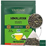 VAHDAM, Organic Green Tea Bags from Himalayas (100 Pyramid Tea Bags) | 100% Natural Green Tea, Detox Tea, ANTIOXIDANTS Rich - Green Tea Loose Leaf Tea Bag