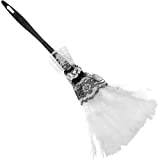 Skeleteen Feather Duster Maid Accessory - Soft White Cleaning Feather Dust Broom Costume Accessories Prop for French Maid Costumes