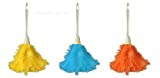 Supply Guru Genuine Feather Hand Dusters, Hanging Loop, Feathers Dyed Assorted Colors Pack Of 3