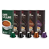 Don Francisco's & Cafe La Llave Espresso Capsules Variety Pack 10 Each, Recyclable Coffee Pods (50 Count) Compatible with Nespresso Original Brewers