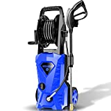 WHOLESUN 3000PSI Electric Pressure Washer 2.4GPM Power Washer 1600W High Pressure Cleaner Machine with 4 Nozzles Foam Cannon for Cars, Homes, Driveways, Patios (Blue)