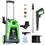 YANICHA Electric Pressure Washer - 3000 PSI Power Washers Electric Powered 2.2 GPM Car Cleaner with 4 Nozzles Foam Cannon, Clean Cars, Home, Patio