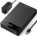 UGREEN External Hard Drive Enclosure for 3.5 2.5 Inch SATA SSD HDD USB 3.0 to SATA III Hard Drive Case with UASP 12V Power Adapter Compatible with WD Seagate Toshiba Samsung Hitachi PS4 Xbox