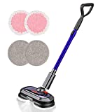 Electric Mop, Cordless Electric Mop with 300ml Water Tank, Spin Mop with LED Headlight and Sprayer, for Hardwood, Tile, Laminate Floor, Less than 50dB