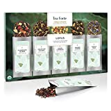 Tea Forte Single Steeps Loose Leaf Tea Sampler, Assorted Variety Tea Box, 15 Single Serve Pouches (Sampler - Lotus)