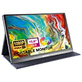 Portable Monitor - KYY 15.6inch 1080P FHD USB-C Laptop Monitor HDMI Computer Display HDR IPS Gaming Monitor w/Premium Smart Cover & Speakers, External Monitor for Laptop PC Mac Phone PS4 Xbox Switch