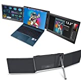 Portable Monitor for Laptop, TeamGee 13.3” Full HD IPS Display, Dual Triple Monitor Screen Extender, USB-A/Type-C Plug and Play for Windows, Chrome & Mac, Work with 13”-17” Laptops