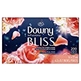 Downy Infusions Fabric Softener Dryer Sheets, Bliss, Sparkling Amber & Rose, 200 count