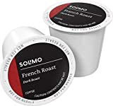 Amazon Brand - 100 Ct. Solimo Dark Roast Coffee Pods, French Roast, Compatible with Keurig 2.0 K-Cup Brewers