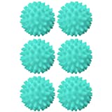 S&T INC. Reusable Laundry Dryer Balls, Soften and Fluff Laundry, Blue, 2.5 in, 6 Pack