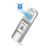 TANSHUOKJ Encrypted USB3.0 Flash Drive Fingerprint 64G Memory Stick Pen Zip Drive Security Protection Thumb Drive for PC Smartphone Laptop.