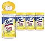 Lysol Disinfectant Wipes, Multi-Surface Antibacterial Cleaning Wipes, For Disinfecting and Cleaning, Lemon and Lime Blossom, 80 Count (Pack of 4)​