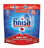 Finish - Max in 1-63ct - Dishwasher Detergent - Powerball - Wrapper Free Dishwashing Tablets - Dish Tabs