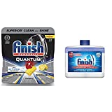 Finish Quantum with Activblu technology, Ultra Degreaser with Lemon, Dishwashing Tablets with Finish Dual Action Dishwasher Detergent Cleaner, Fresh