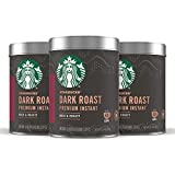 Starbucks Premium Instant Coffee — Dark Roast — 100% Arabica — 3 Tins (up to 120 cups total)