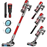 Cordless Vacuum Cleaner,Lightweight Cordless Stick Vacuum Up to 45min Runtime,25Kpa Strong Suction Stick Vacuum with,Extra Large Dustbin,Hardwood Floor Vacuum for Pet Hair