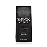 Shock Coffee Ground, The Strongest Caffeinated All-Natural Coffee. Up to 50% more Caffeine. 1 pound