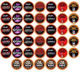 Best of the Best Pods, Variety Pack for Keurig K Cup Brewers, - Strong and Regular Coffee Lovers, Great Gift - 5 Cups of Each, High Caffeine Coffee, 40 Count
