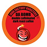 Java Factory Coffee Pods High Caffeine Coffee for Keurig K Cup Brewers, Da Bomb Extra Bold Double Caffeinated, 80 Count