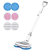 Electric Mop for Floor Cleaning,Mark Live Electric Cordless Spin Mop Polisher with LED Headlight and Replaceable Cloth,Up to 50 Mins Floor Cleaner with 300ml Water Tank for Hardwood,Tile Floors etc