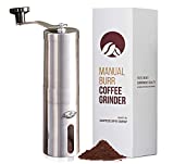 Manual Coffee Bean Grinder with Adjustable Settings Patented Conical Burr Grinder for Coffee Beans Stainless Steel Burr Coffee Grinder for Aeropress Drip Coffee Espresso French Press by JavaPresse