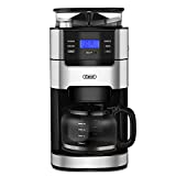 10-Cup Drip Coffee Maker, Brew Automatic Coffee Machine with Built-In Burr Coffee Grinder, Programmable Timer Mode and Keep Warm Plate, 1.5L Large Capacity Water Tank, Removable Filter Basket, 950W