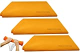 3pk Original German Shammy Towels Super Absorbent Chamois Cloths Large Size 20x27 Inch For Home Kitchen Bathroom Car Pet Stains (Orange)