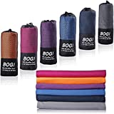BOGI Microfiber Travel Sports Towel-Quick Dry Towel, Soft Lightweight Microfiber Camping Towel Absorbent Compact Travel Towel for Camping Gym Yoga Swimming Backpacking (XL:72''x32''+16''x16''-Purple)