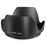 58MM Tulip Flower Lens Hood for Canon EOS 77D 80D 90D Rebel T8i T7 T7i T6i T6s T6 SL2 SL3 DSLR Cameras with Canon EF-S 18-55mm f/3.5-5.6 is Lens and Select Nikon Lenses