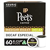 Peet’s Coffee, Decaf Especial - Medium Roast Decaffeinated Coffee - 60 K-Cup Pods for Keurig Brewers (6 Boxes of 10 K-Cup Pods)