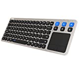 Arteck Universal 2.4G Wireless and Bluetooth Touch TV Keyboard Multi-Device with Easy Media Control and Build-in Touchpad Wireless Keyboard for Smart TV, TV Box, TV-Connected Computer, Mac, HTPC