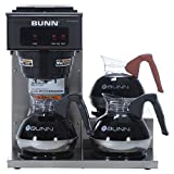 BUNN VP17-3, 12-Cup Low Profile Pourover Commercial Coffee Maker, 3 Lower Warmers, 13300.0003