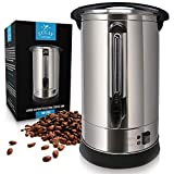 Zulay Premium Commercial Coffee Urn - Stainless Steel Large Coffee Dispenser for Quick Brewing - Automatic 100 Cup Capacity - Ideal for Large Crowds - Perfect for Any Occasion
