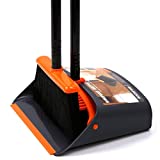 Broom and Dustpan/Dustpan with Broom Combo with 52' Long Handle for Home Kitchen Room Office Lobby Floor Use Upright Stand Up Broom and Dustpan Set for Home