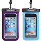 Universal Waterproof Case,Waterproof Phone Pouch Compatible for iPhone 13 12 11 Pro Max XS Max XR X 8 7 Samsung Galaxy s10/s9 Google Pixel 2 HTC Up to 7.0', IPX8 Cellphone Dry Bag -2 Pack