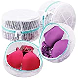 Plusmart Large Mesh Lingerie Bags for Laundry, Bra Washing Bag for Washing Machine/Washer, F to G Cup, 3 Pack White